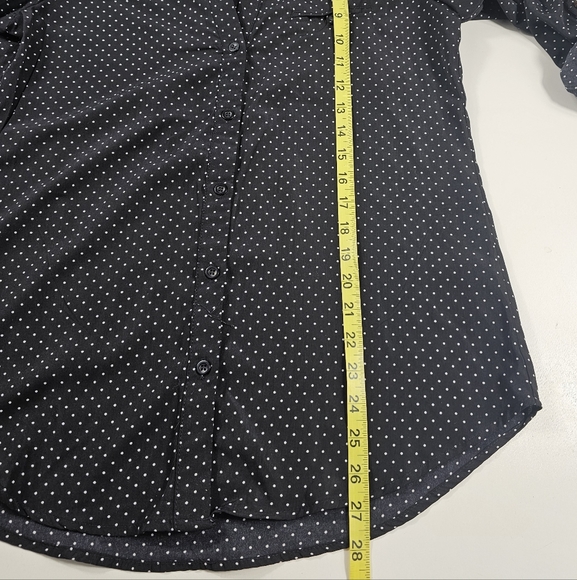 From The Kloth Jasmine Polka Dot Blouse Black/White S ROLL TAB SLEEVE career - Picture 5 of 7